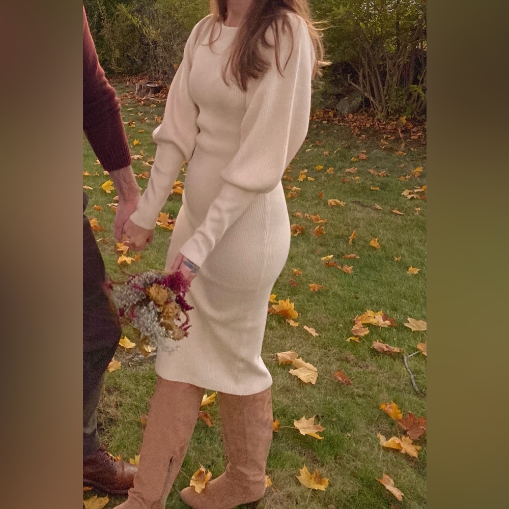 French Connection Joss knit midi sweater dress, long sleeves, worn once!